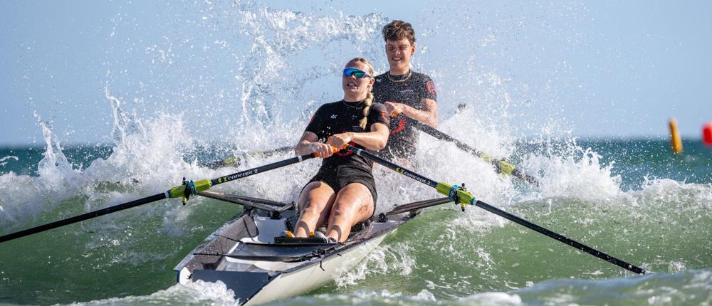 Students In Rowing Competition