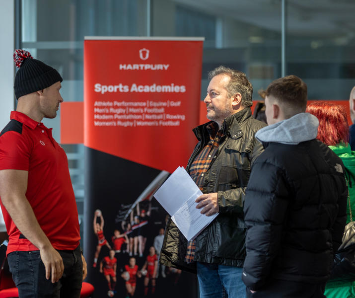 Parents With Student At Hartpury Open Day