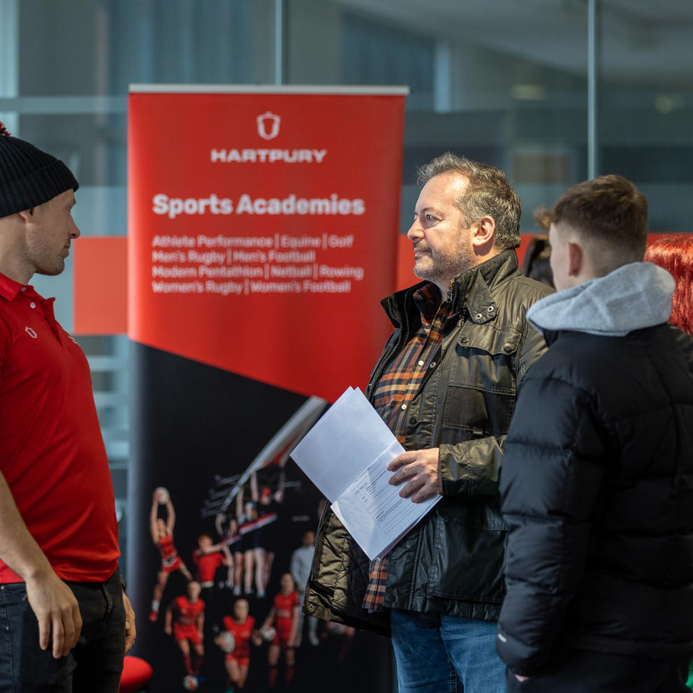 Parents With Student At Hartpury Open Day