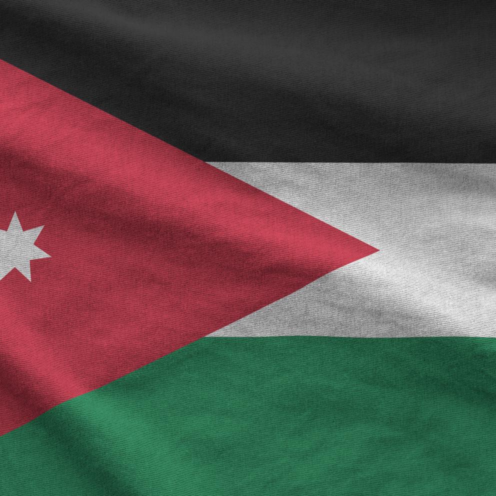 Jordan Flag Depicted On Folded Wavy Fabric Of Old 2025 06 22 20 02 58 Utc