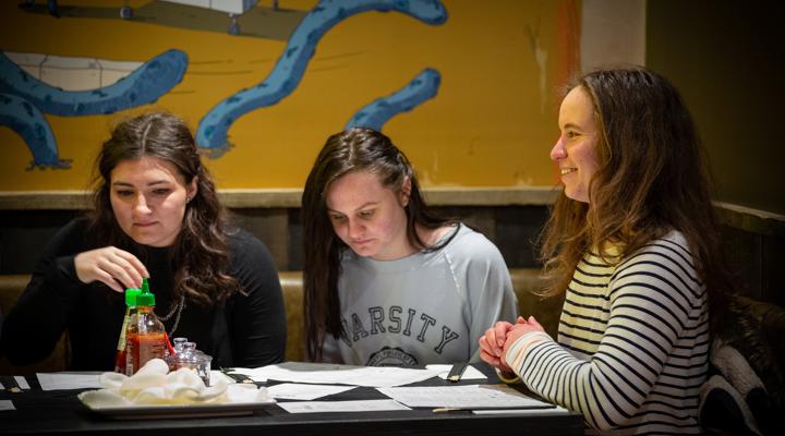 Destination Cheltenham Students At A Restaurant